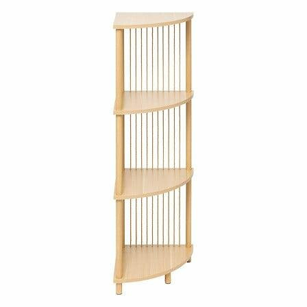 PÓŁKA NAROŻNA Kord naturalna 4-POZIOMOWA z mdf 34x34x110 cm 519477