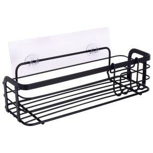 Półka pod prysznic metalowa czarna samoprzylepna 207945 Półka pod prysznic metalowa czarna samoprzylepna 207945