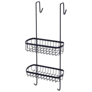 Półka pod prysznic metalowa czarna zawieszana 782495 Półka pod prysznic metalowa czarna zawieszana 782495