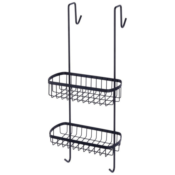 Półka pod prysznic metalowa czarna zawieszana 782495