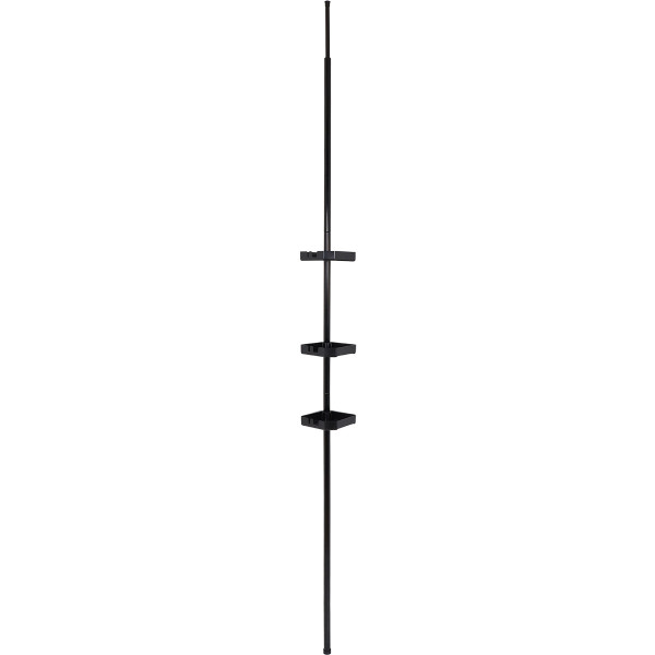 Półka pod prysznic Mono metalowa czarna 121-250 cm teleskopowa 949237