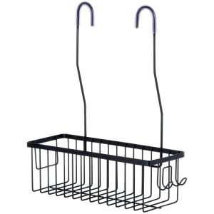 Półka pod prysznic zawieszana metalowa czarna 33,5×12,5×38 cm 782508 Półka pod prysznic zawieszana metalowa czarna 33,5×12,5×38 cm 782508