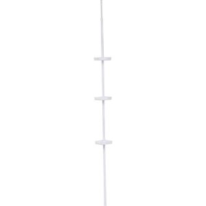 Półka prysznicowa 3-poziomowa teleskopowa 20x15x121-250 cm Biała 669228 Półka prysznicowa 3-poziomowa teleskopowa 20x15x121-250 cm Biała 669228