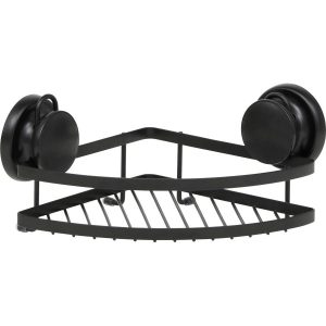 Półka prysznicowa narożna Loft 20×20 cm czarna metalowa 669277 Półka prysznicowa narożna Loft 20×20 cm czarna metalowa 669277