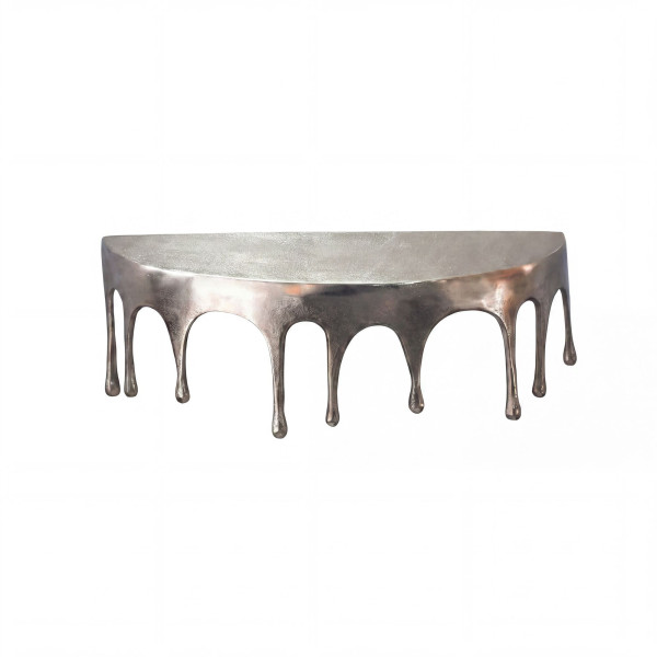 Półka ścienna aluminiowa srebrna kropla wisząca pływająca Drops 45 cm 1078424