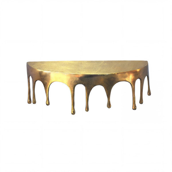 Półka ścienna aluminiowa złota optyka kropli wisząca pływająca Drops 60 cm 1078426