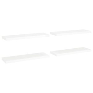 Półka ścienna Biały 80 x 23.5 x 3.8 cm MDF vidaXL 188540 Półka ścienna Biały 80 x 23.5 x 3.8 cm MDF vidaXL 188540