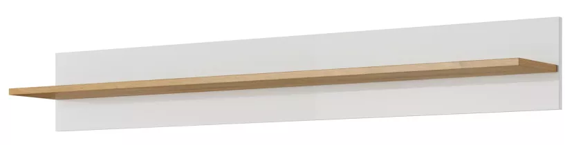 Półka ścienna biały + dąb grandson - Zyren 300952