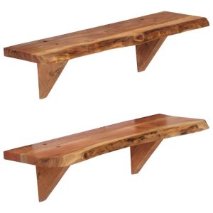 Półka ścienna Brąz 60 x 20 x 18 cm Drewno vidaXL 490458 Półka ścienna Brąz 60 x 20 x 18 cm Drewno vidaXL 490458