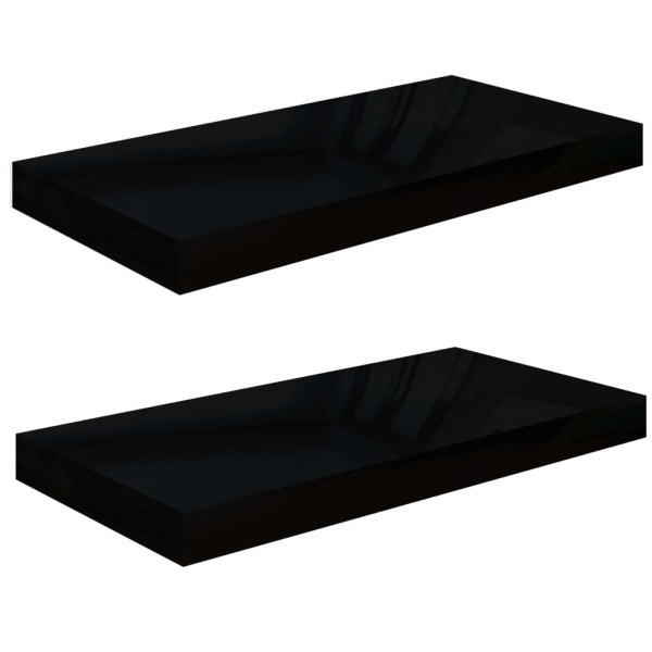 Półka ścienna Czarny 50 x 23 x 3.8 cm MDF vidaXL 188504