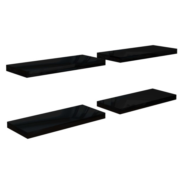 Półka ścienna Czarny 60 x 23.5 x 3.8 cm MDF vidaXL 188537