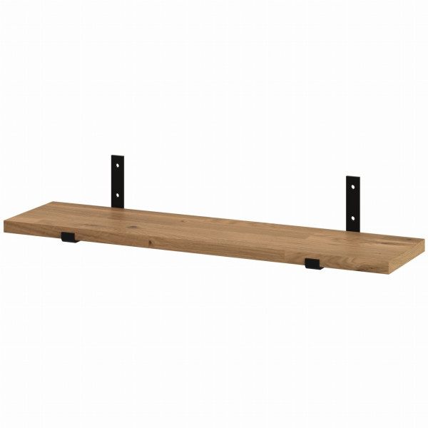 Półka ścienna dębowa loft wisząca drewniana na uchwytach L 50x15 cm 970085