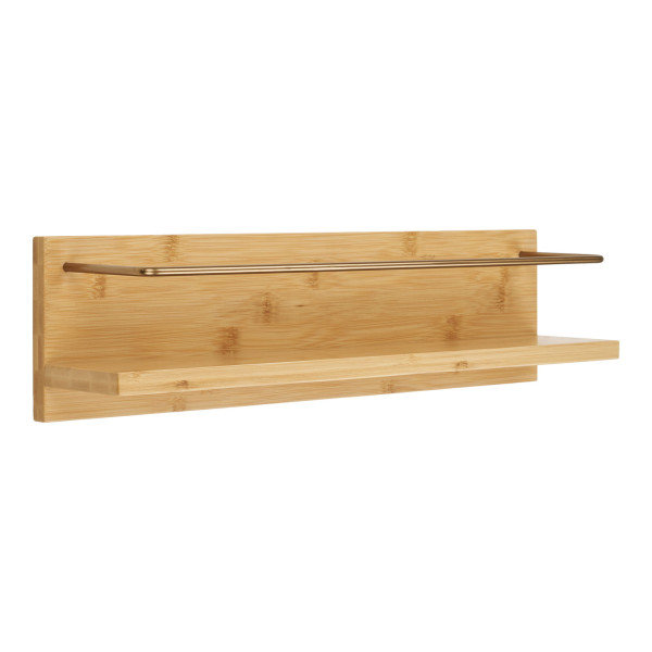 Półka ścienna Ember 45x10x12 cm bambusowa prostokątna 656743