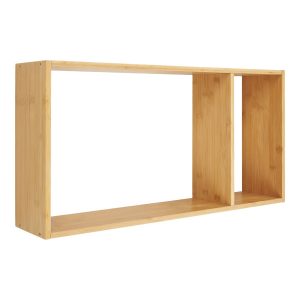 Półka ścienna Ember 70x15x35,5 cm bambusowa prostokątna 656739 Półka ścienna Ember 70x15x35,5 cm bambusowa prostokątna 656739