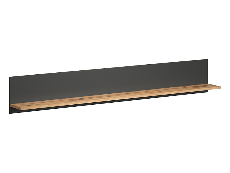 Półka ścienna Esteban 150 cm grafit/dąb evok 260498
