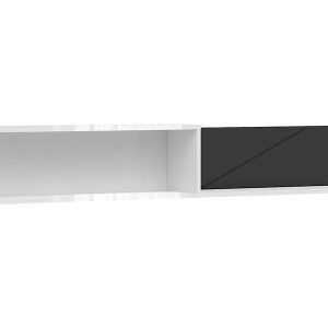 Półka ścienna Forn 156 cm biały połysk/czarny 40490 Półka ścienna Forn 156 cm biały połysk/czarny 40490