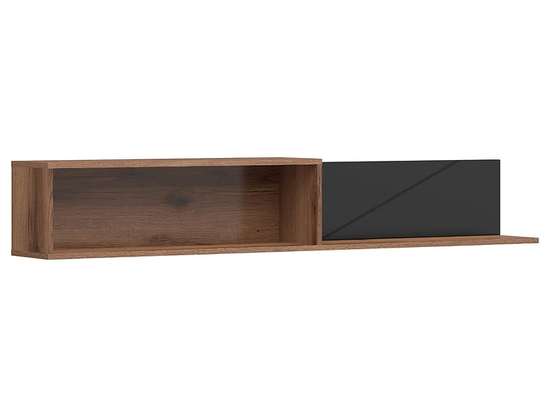 Półka ścienna Forn 156 cm dąb delano ciemny/czarny 38202