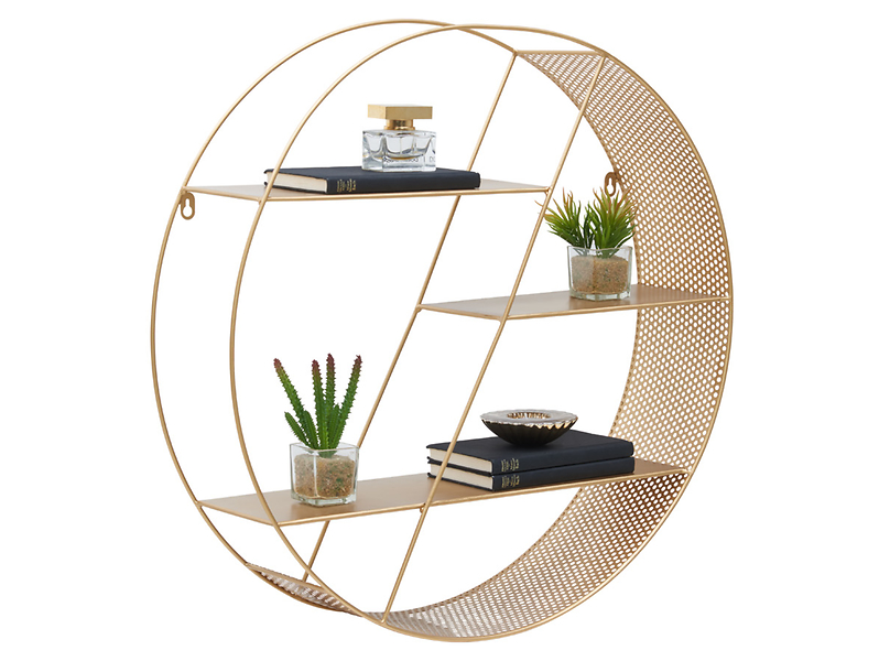 Półka ścienna Fuz 60 cm złota 704776