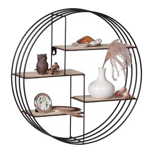 Półka ścienna Hanna 45 cm czarno-brązowa 714167 Półka ścienna Hanna 45 cm czarno-brązowa 714167