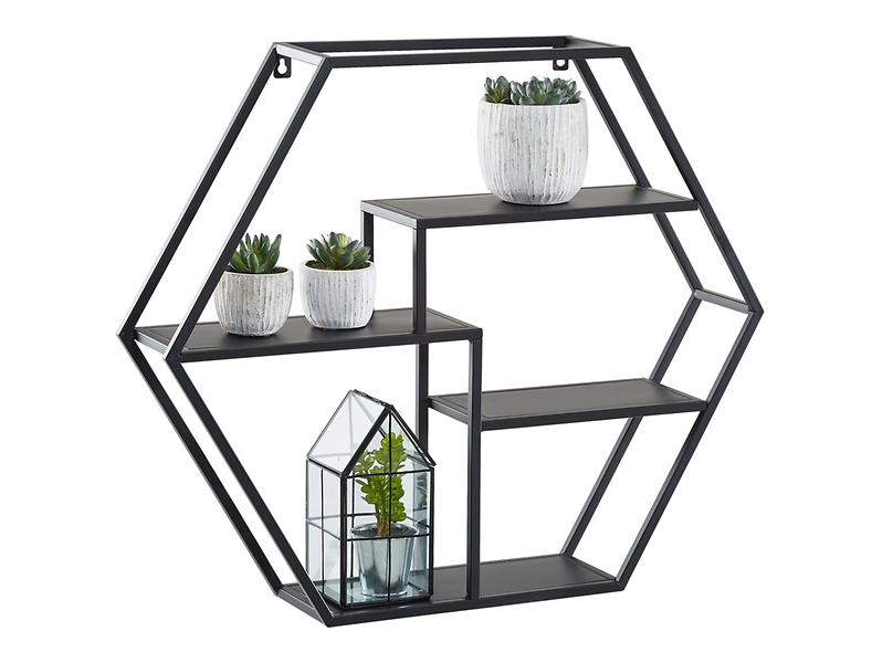 Półka ścienna Kai 60 cm czarna 714163