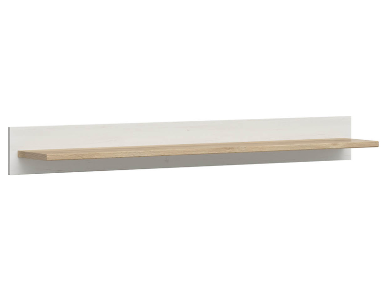 Półka ścienna Loksa 143 cm sosna andersen biała/dąb grandson 33207