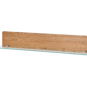 Półka ścienna Montenegro160 cm dąb rustical szkło oświetlenie 139847 Półka ścienna Montenegro160 cm dąb rustical szkło oświetlenie 139847