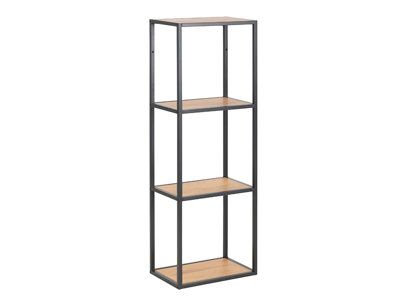 Półka ścienna Seaford 24 cm z 3 półkamidziki dąb matowy 670581