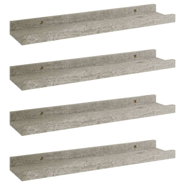 Półka ścienna Szary 40 x 9 x 3 cm MDF vidaXL 313861