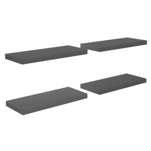 Półka ścienna Szary 60 x 23.5 x 3.8 cm MDF vidaXL 188565 Półka ścienna Szary 60 x 23.5 x 3.8 cm MDF vidaXL 188565