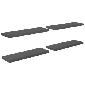Półka ścienna Szary 80 x 23.5 x 3.8 cm MDF vidaXL 188558 Półka ścienna Szary 80 x 23.5 x 3.8 cm MDF vidaXL 188558