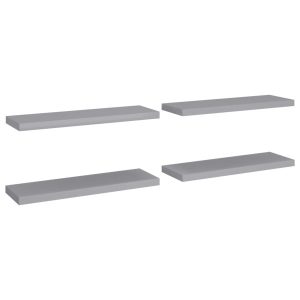 Półka ścienna Szary 80 x 23.5 x 3.8 cm MDF vidaXL 188546 Półka ścienna Szary 80 x 23.5 x 3.8 cm MDF vidaXL 188546