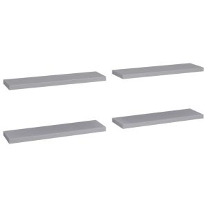 Półka ścienna Szary 90 x 23.5 x 3.8 cm MDF vidaXL 188622 Półka ścienna Szary 90 x 23.5 x 3.8 cm MDF vidaXL 188622