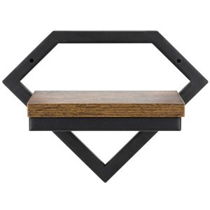 Półka ścienna, wisząca dekoracyjna 25,5x19x19 cm kwietnik czarno-brązowe 771674 Półka ścienna, wisząca dekoracyjna 25,5x19x19 cm kwietnik czarno-brązowe 771674