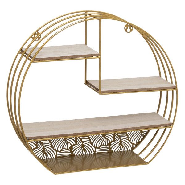 Półka ścienna wisząca Ferro metalowa złota 39x36 cm do kuchni łazienki 948177