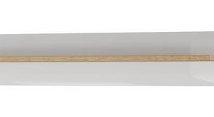 Półka ścienna wisząca prosta NODIS 107cm Biała +Dąb Riviera 357800