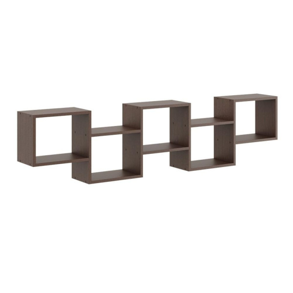 Półka ścienna, wisząca, regał, 186x18x44 cm, wenge, mat | TYLETEGOTU 797233