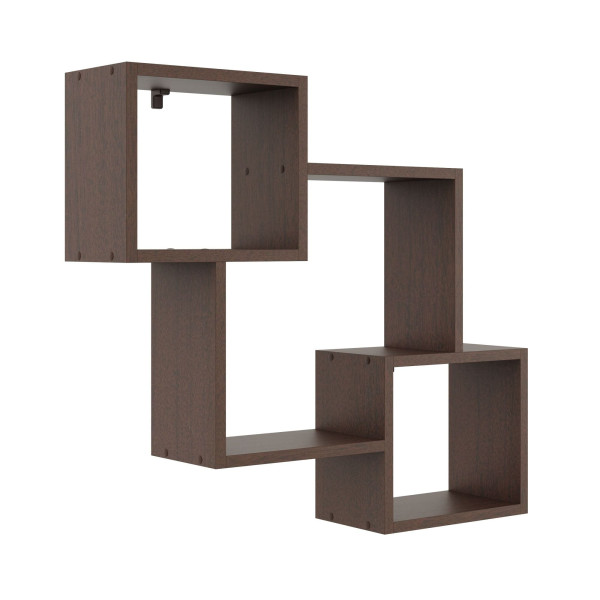 Półka ścienna, wisząca, regał, 78x18x71 cm, wenge, mat | TYLETEGOTU 790251