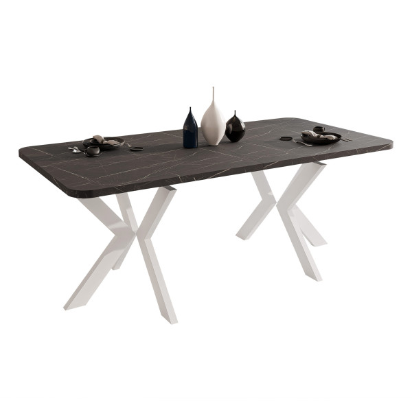Stół rozkładany DANTON 200/276 cm - grigia pietra/białe nogi 712776
