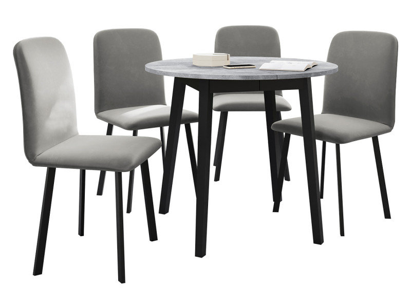 Stół rozkładany Dione S 90 z 4 krzesłami Luke 216724