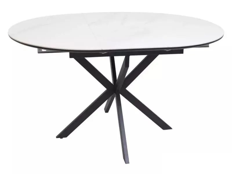 Stół rozkładany GASTON Ceramic 100(135)x100 okrągły biały ma 845546