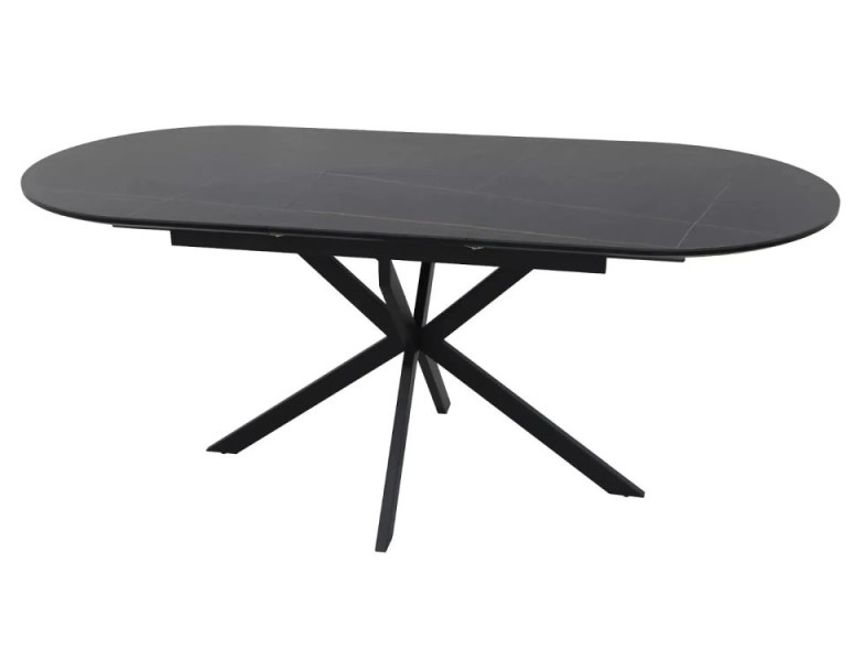 Stół rozkładany GASTON Ceramic 140(180)x80 cm czarny mat 845549