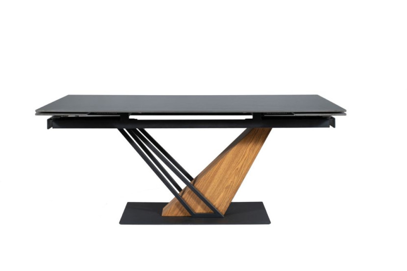 Stół rozkładany GENESIS 180(240)x90 czarny marmur/jesion 840028