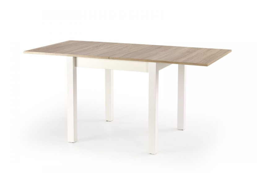 Stół rozkładany GRACJAN 80(160)x80 dąb sonoma/biały 840734
