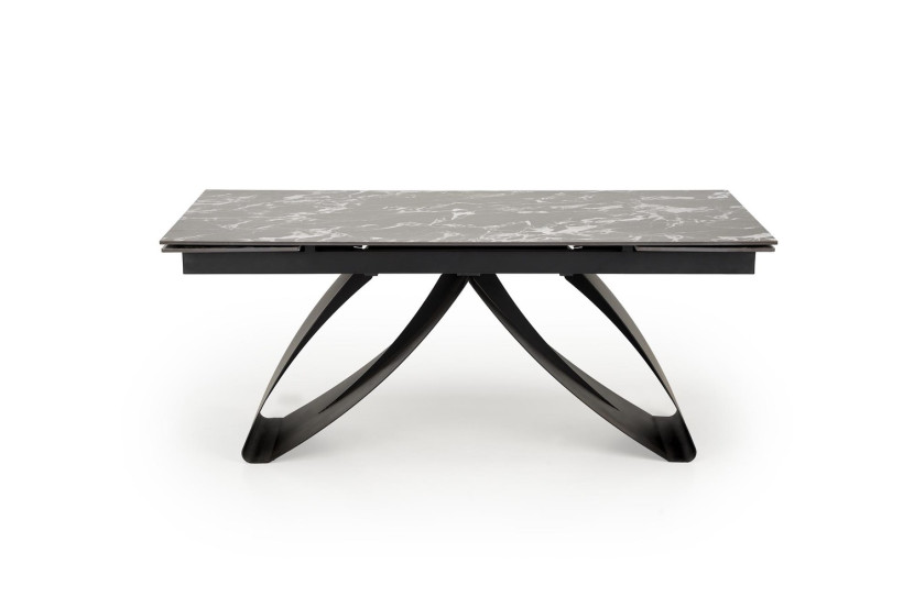 Stół rozkładany HILARIO 180(260)x90 czarny marmur/czarny 991674