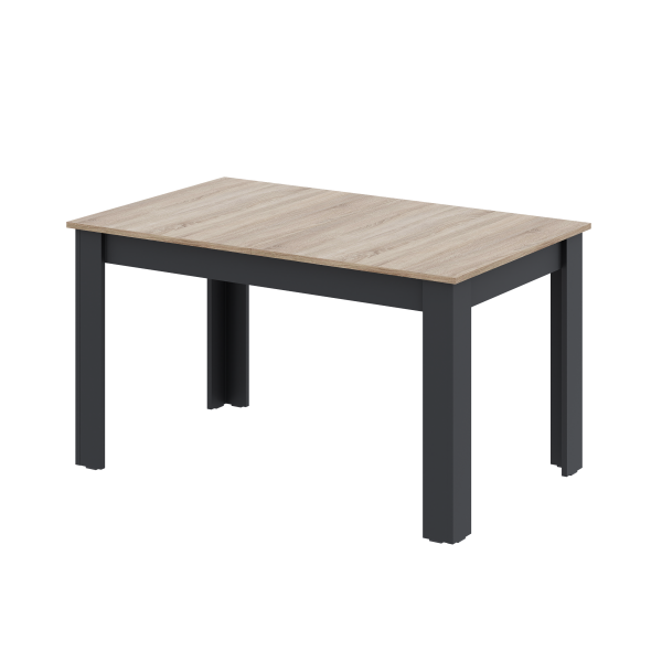 Stół rozkładany LOFT 80x140/195 cm sonoma - czarne 964346