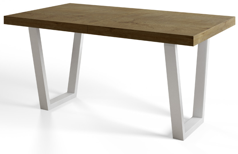 Stół rozkładany LOFT TRAPEZ 140/240X80 Dąb Lefkas/biały 1058507
