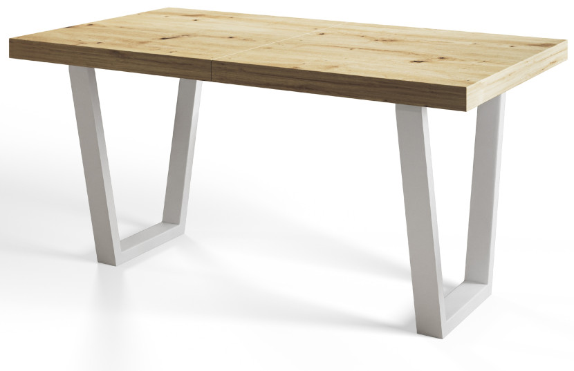 Stół rozkładany LOFT TRAPEZ 160/260X90 Dąb Artisan/biały 1058159
