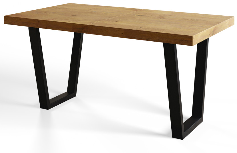 Stół rozkładany LOFT TRAPEZ 160/260X90 Dąb Lancelot/czarny 1058063