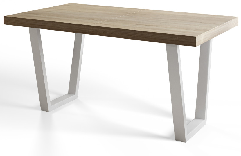 Stół rozkładany LOFT TRAPEZ 160/260X90 Dąb Sonoma/biały 1058523