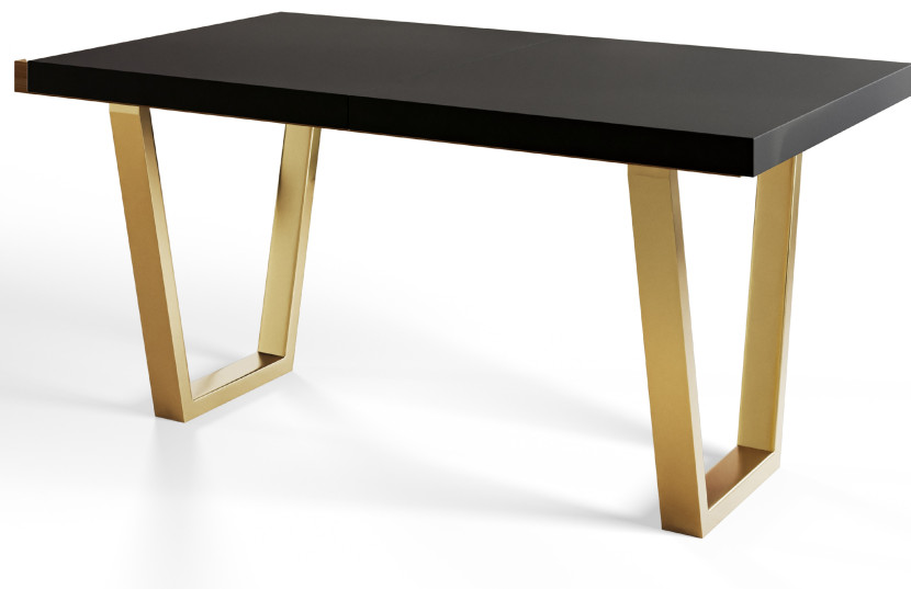 Stół rozkładany LOFT TRAPEZ 180/280X90 Czarny/złoty 1057931